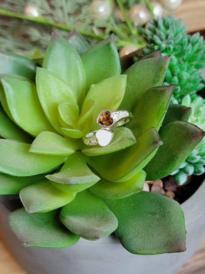 Silver Two Heart Ring